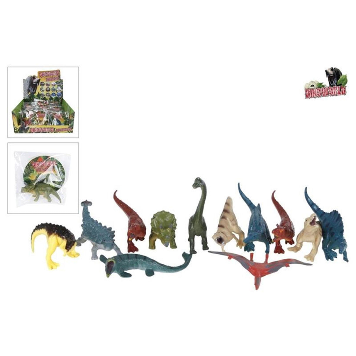 Dinoworld dinosaur figur 8cm fås i 12 forskellige typer.