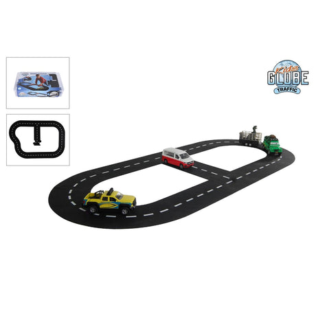 Kids globe bilbane vejdelingspuslespil 18-delt 307,5 cm