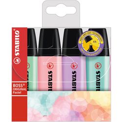 Stabilo boss original pastel - highlighter - sæt med 4 stk
