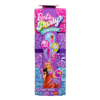 Barbie afslørende fest unbox glam rød dukke