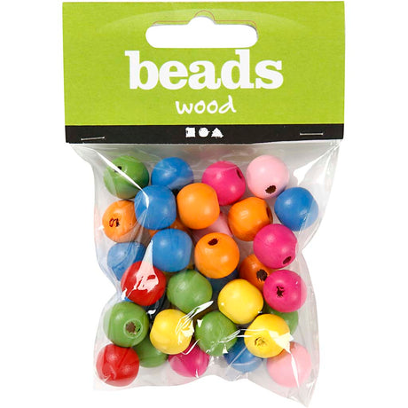 Creativ virksomhed https: www.cchobby.nl træ-perler-d-12-mm-hul-størrelse-2-5-3-mm-ca-40-div-diverse-colours-22-gr-1-box
