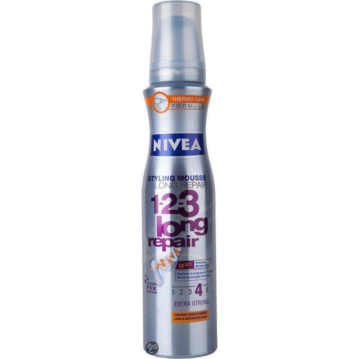 Nivea stylingmousse 1-2-3 lang reparation 4 150ml