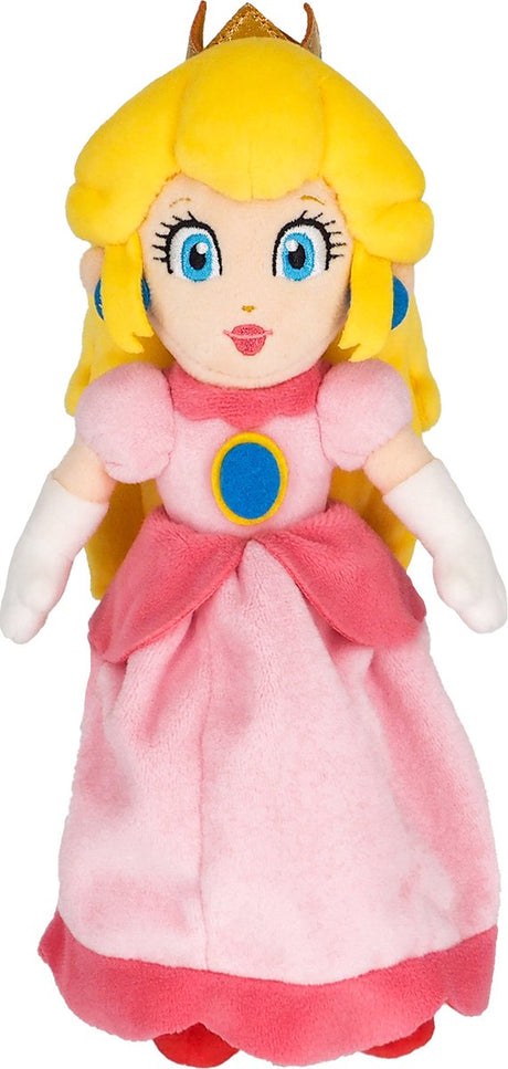 Super Mario Nintendo Together + Bros – Princess Peach officielt licenseret plyslegetøj – 26 cm