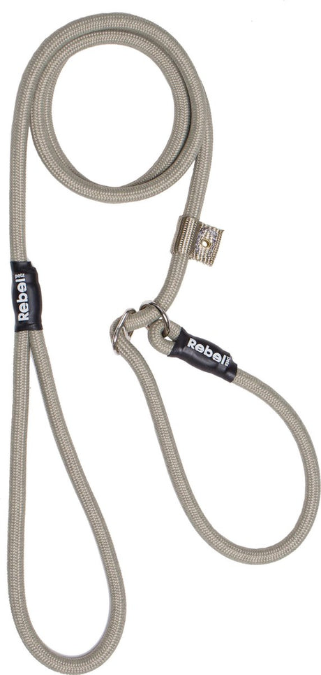 Rebel petz hondenriem - trainingslijn - taupe - s - 8mm x 140cm