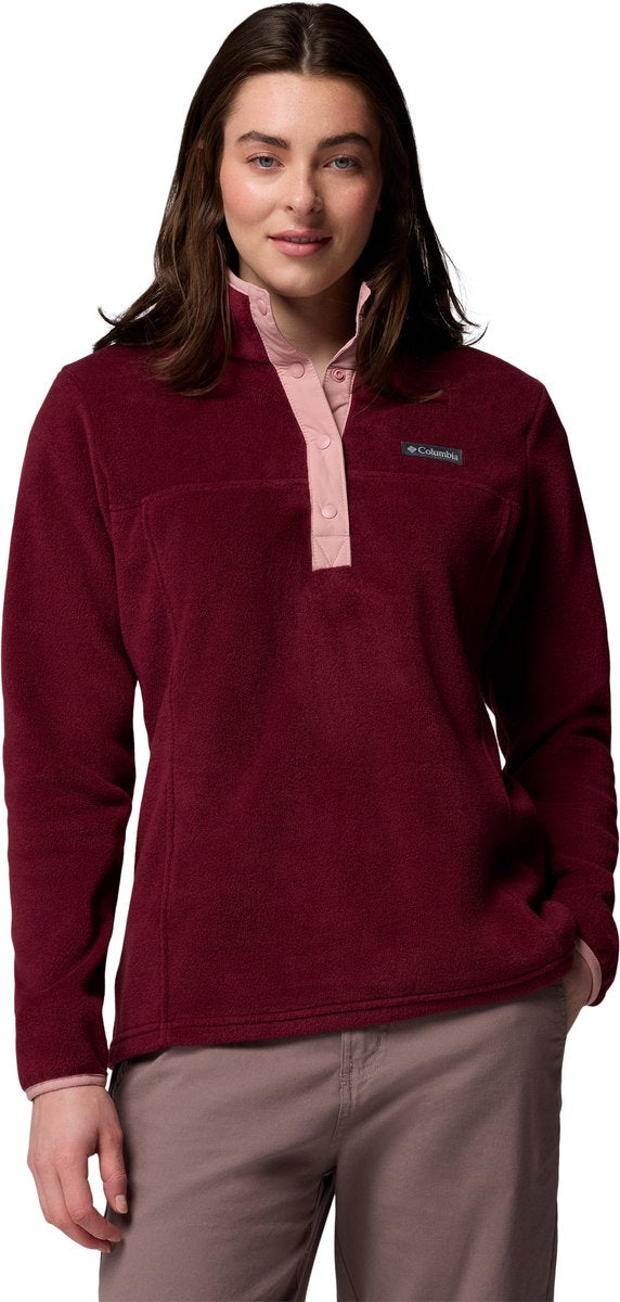 Columbia benton springs™ 1 2 snap pull over ii udendørs sweater til kvinder - rig vin, viskelæder pink
