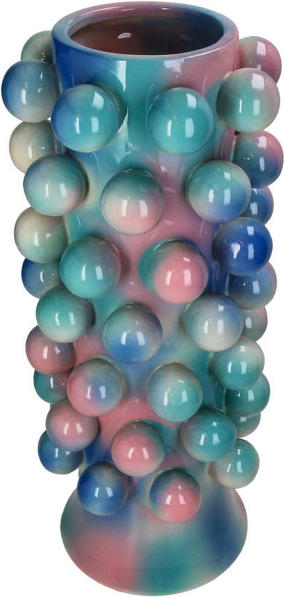 Hd vaas ballen steengoed multi 18,8x18,8x46cm
