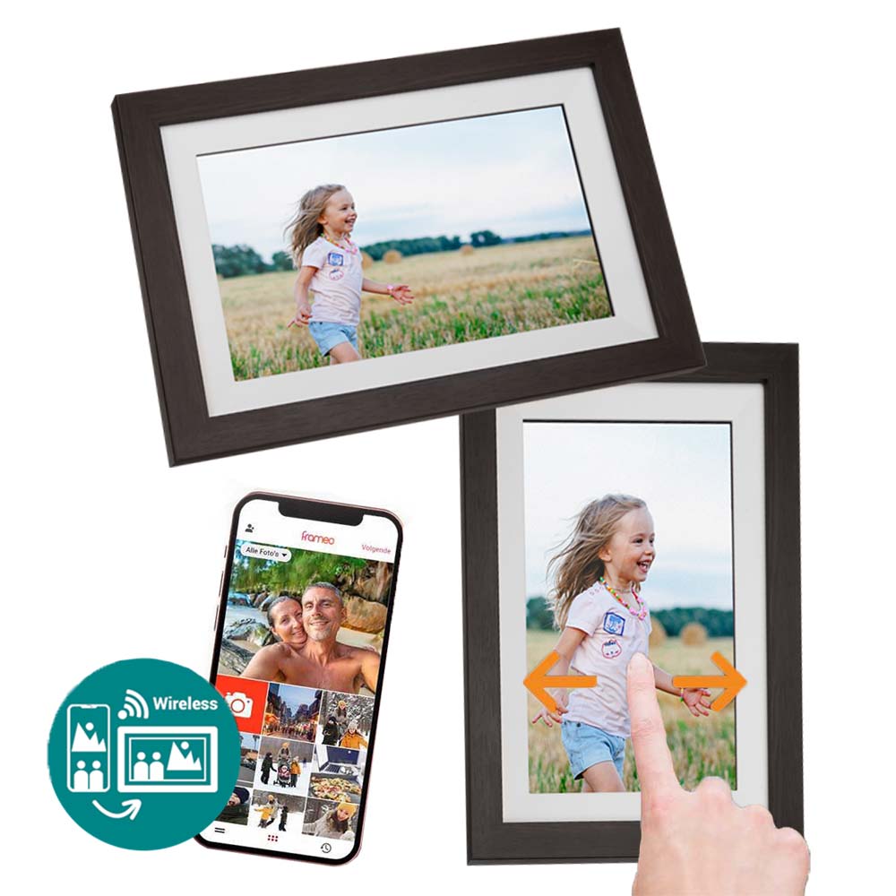 Benel Frameo digital fotoramme HF-101WB brun 10,1 tommer