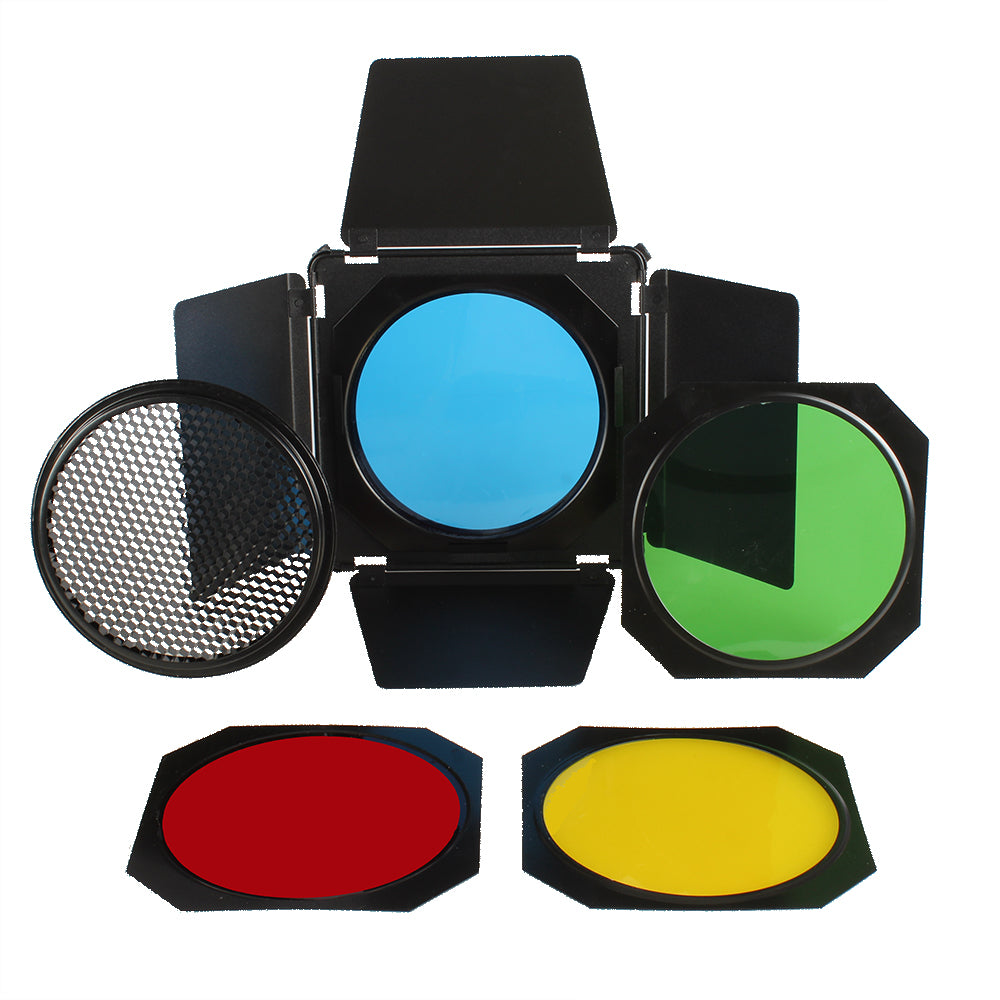 StudioKing Ventilsæt SK-BD18 med farvefiltre og honeycomb