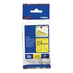Ekstra selvklæbende tape brother tzes651 24mmx8m sort gul