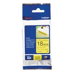 Ekstra selvklæbende tape brother tzes641 18mmx8m sort gul