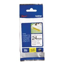 Ekstra selvklæbende tape brother tzes251 24mmx8m sort og hvid