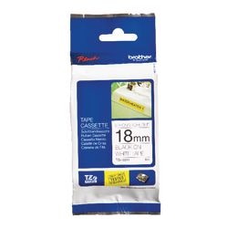 Ekstra selvklæbende tape brother tzes241 18mmx8m sort og hvid