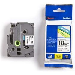 Tekstiltape brother tzen241 18mmx8m sort og hvid