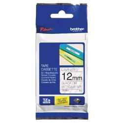 Etikettape brother tzem31 sort gennemsigtig mat
