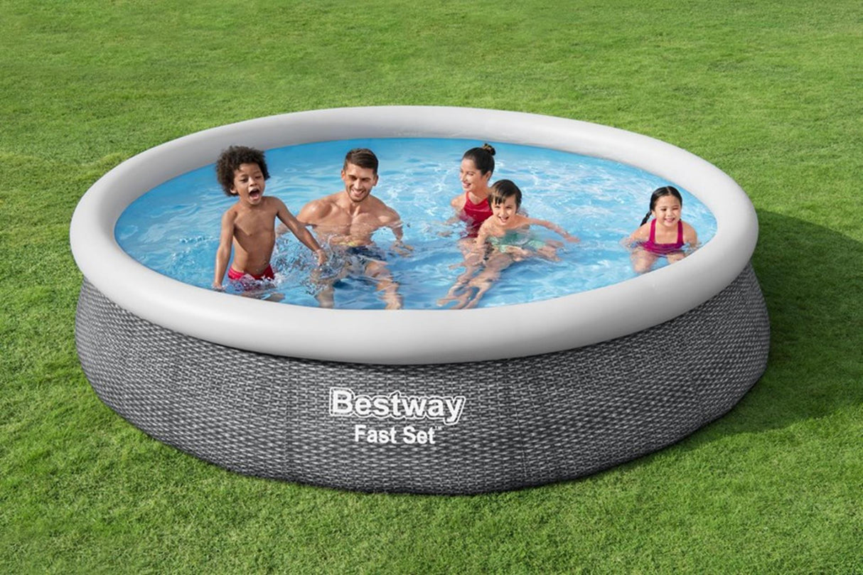 Bestway fastset swimmingpool 366x76cm med filterpumpe