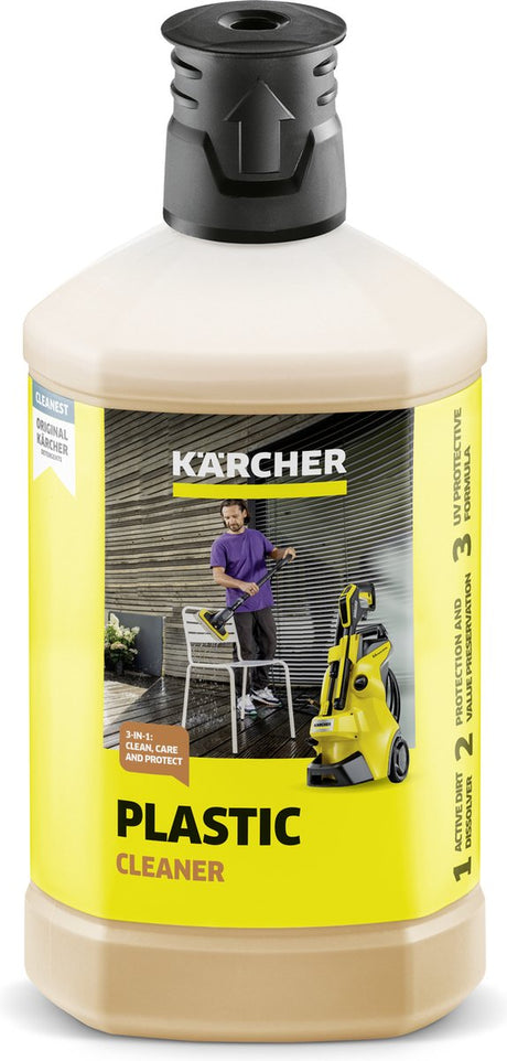 Kärcher plastrenser rm 613, 1 liter rengøringsmiddel plug 'n clean - højtryksrenser - 3-i-1 rengøringsmiddel