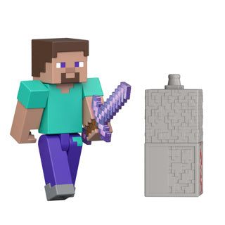 Mattel minecraft actionfigur steve 8 cm actionfigur