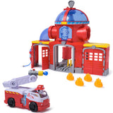 Paw patrulje - brandstationslegesæt - med marshallfigur, brandbil, lys, løfteraket og lydeffekter