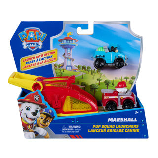 Paw patrulje - marshall pup squad kastere - 2-pak med rex køretøj - legesæt