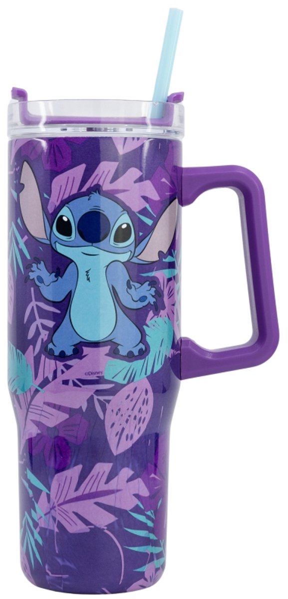 Stor s.l. stor rustfri stitch xl termokrus 940ml lilla børn