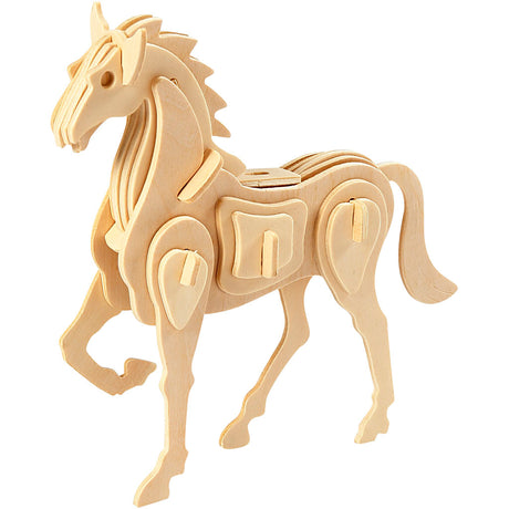 Creativ company 3D puslespil, hest, mål 18x4,5x16 cm, 1 stk.