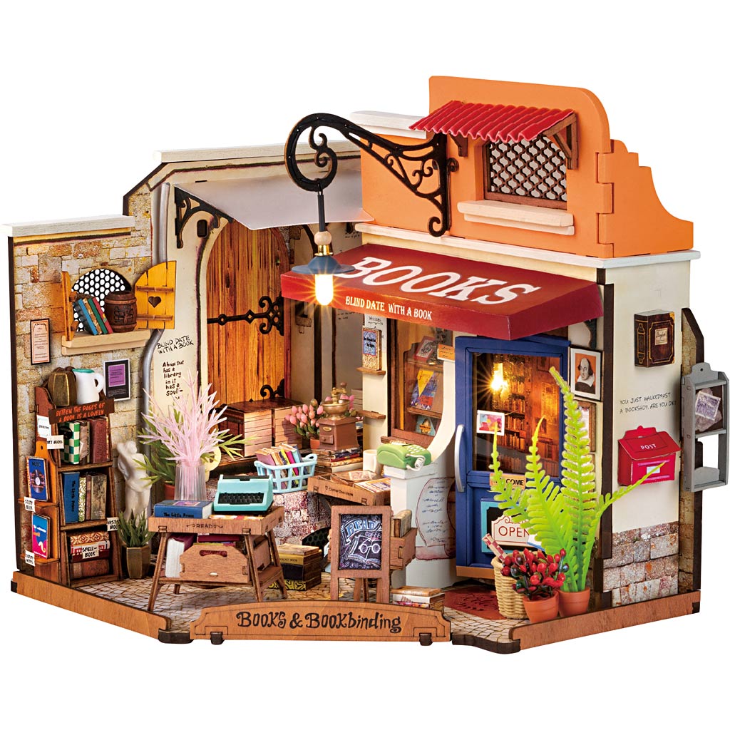 Https: www.cchobby.nl diy-miniature-room-bookstore-h-17-cm-l-18-cm-w-25-cm-1-piece