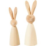 Creativ virksomhed https: www.cchobby.nl træ-kaniner-h-12-14-cm-d-3-5-4-cm-2-piece-1-box