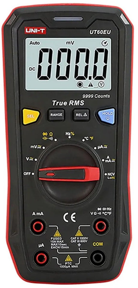Uni-t UT60EU – digitalt multimeter – sand rms – 9999 tæller – kat III 600 V