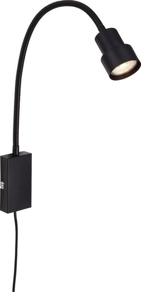 Briloner Leuchten Tusi sengelampe berøringsfunktion metal tung 1xLED-GU10 5W 400lm 3000K flex arm on off kontakt