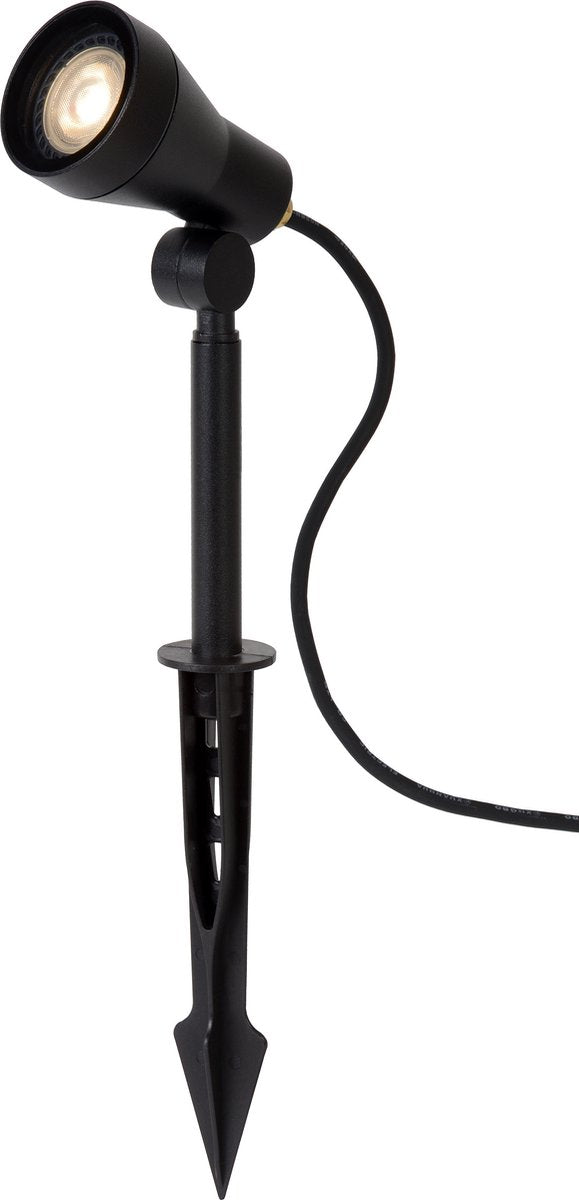 Lucide spike - havespot - ø 6,5 cm - led dæmpbar - gu10 - 1x5w 3000k - ip54 - sort