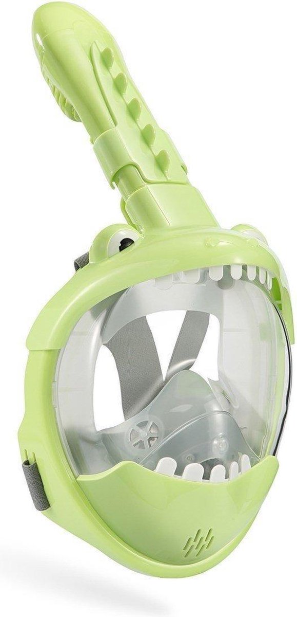 Atlantis krokodille snorkel maske - snorkel - dykkerbriller - snorkel sæt - helmaske - børn - grøn
