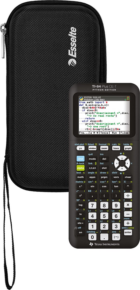Texas instruments ti-84 plus ce-t python + esselte etui sort - grafregner