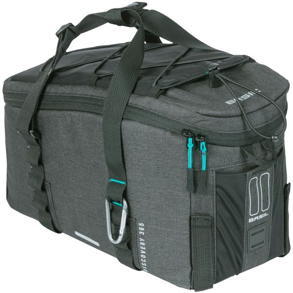 Basil Discovery 365D Bagageadfærd taske M - sort, vand -repellent, 9l, unisex, sporty