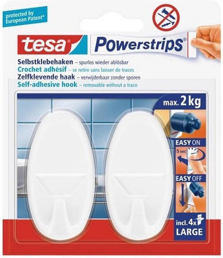 Tesa hæklet l oval hvid hæklet l oval hvidt