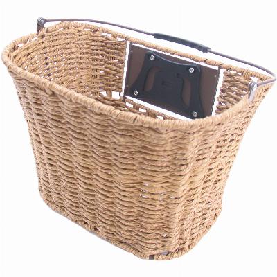 Büchel Bicycle Basket City Rattan Click Pro - Brown
