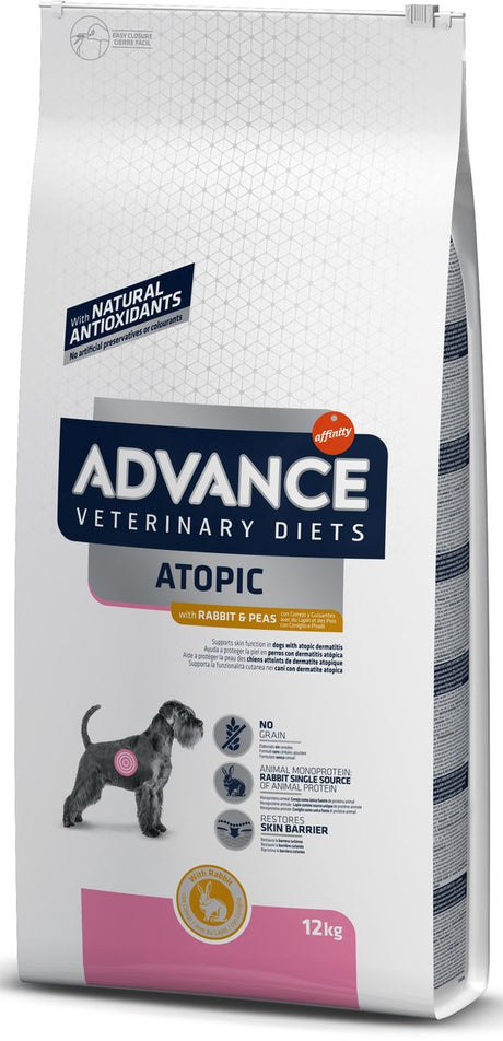 Advance veterinær diæt hund - atopisk følsom hud - kornfri derma - hundefoder - 12 kg