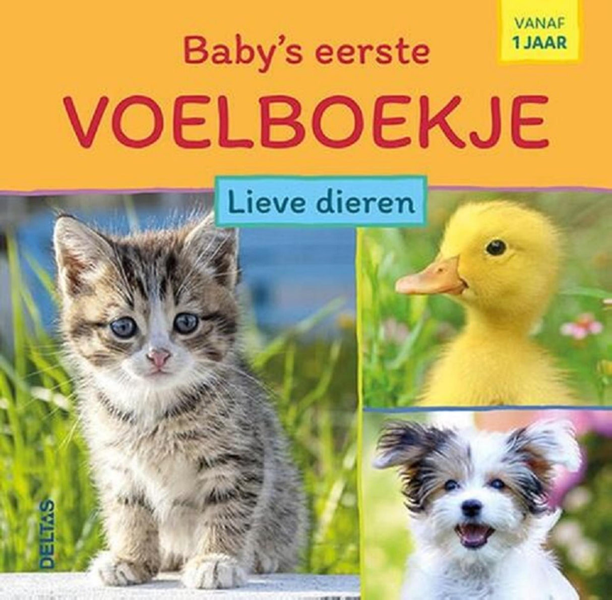 Deltas babys første taktile bog - søde dyr fra 1 år