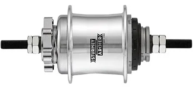 Sturmey bueskytter gear nav dele sæt automatisk a2k dual. automatisk hub sta. skive 36l. sølv