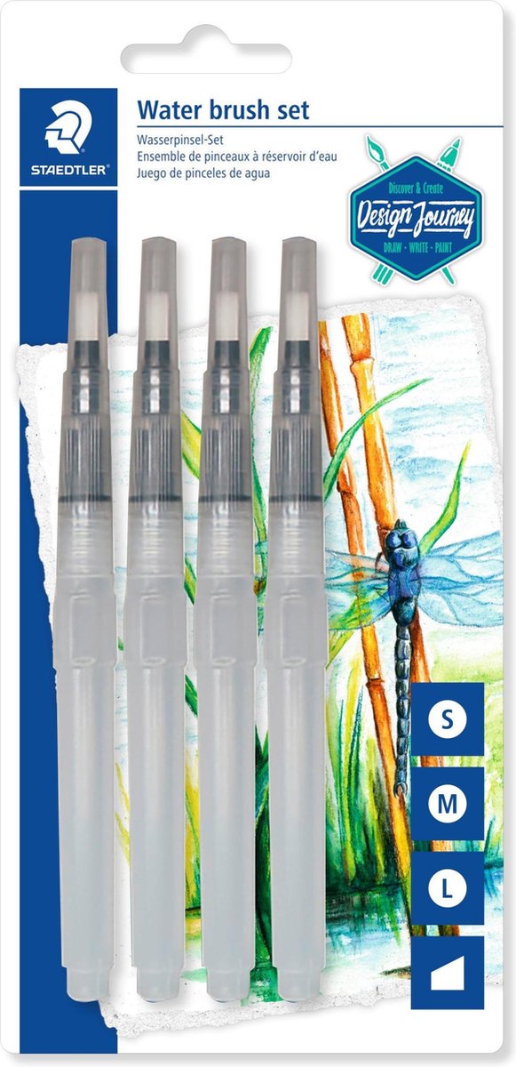 Staedtler designrejse - vandbørster - 4 størrelser