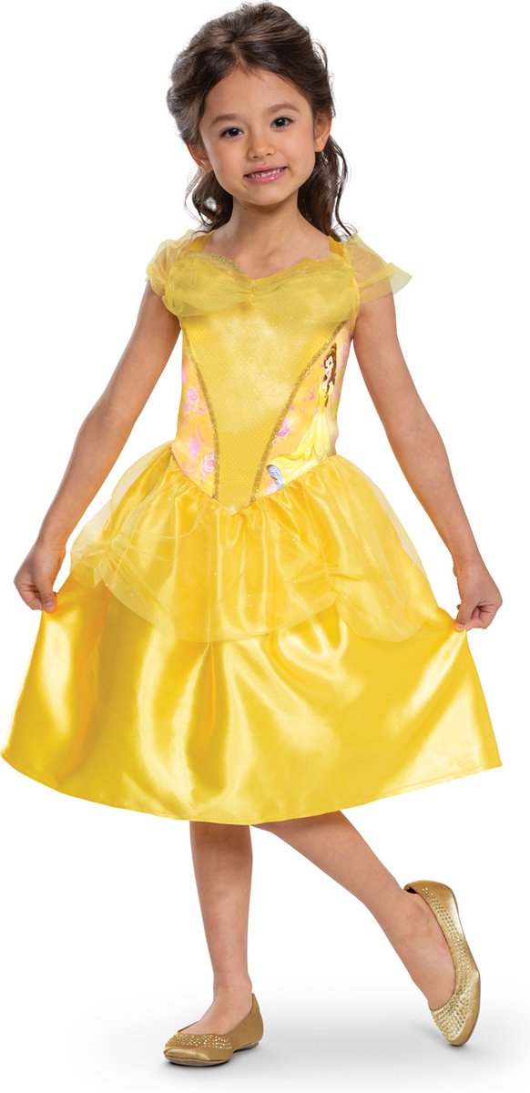 Disguise disney princess - beauty the beast, belle basic plus, størrelse xs (3-4 år)