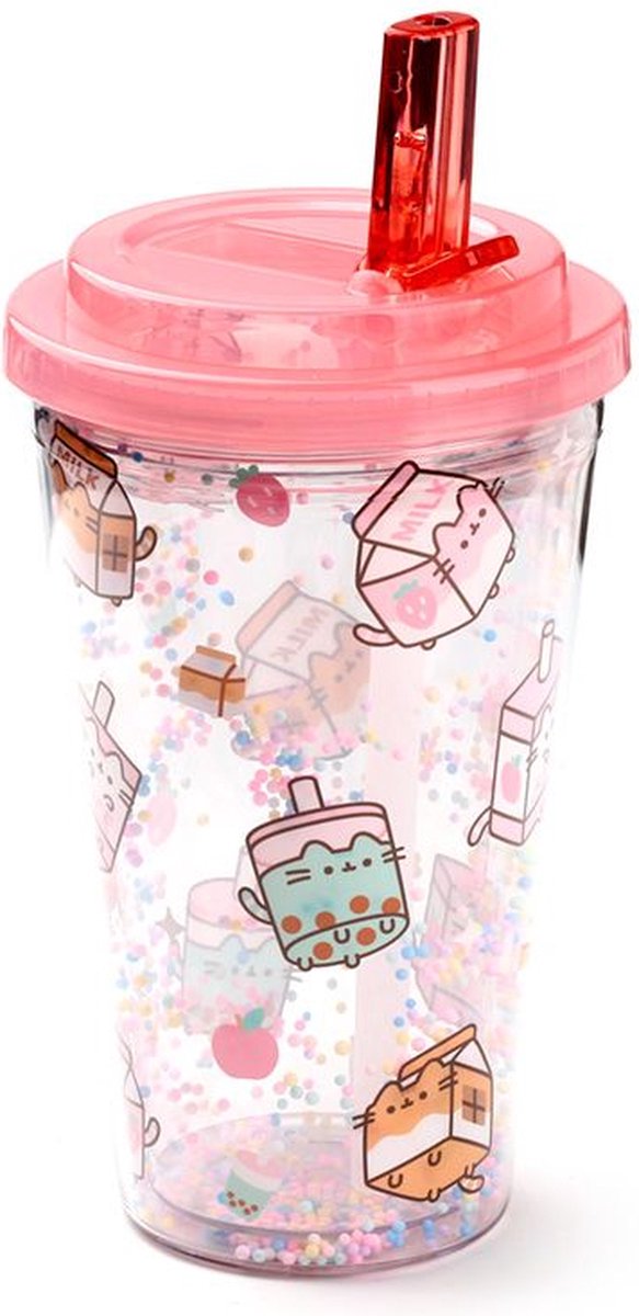 Puckator kop - pusheen sips - drikkevareemballage - brudsikker dobbeltvægget - poptop cover - ecozen - 500ml