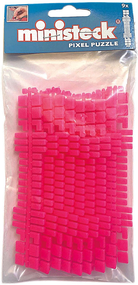 Ministeck legetøj - neon pink farve strimler 9 styks polybag kreativ.
