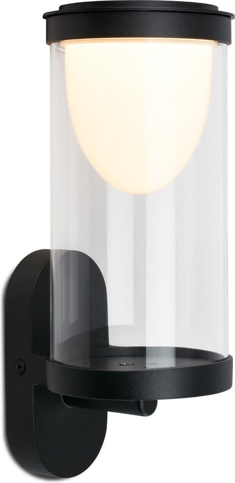 Briloner - udendørs væglampe - udendørs lampe med udskifteligt batteri - sort - udendørs belysning - 24 x 12 x 10 cm - sort