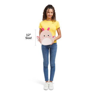 Jazwares squishmallows - medium plys (moritz - lys fersken møl) - 30 cm plys
