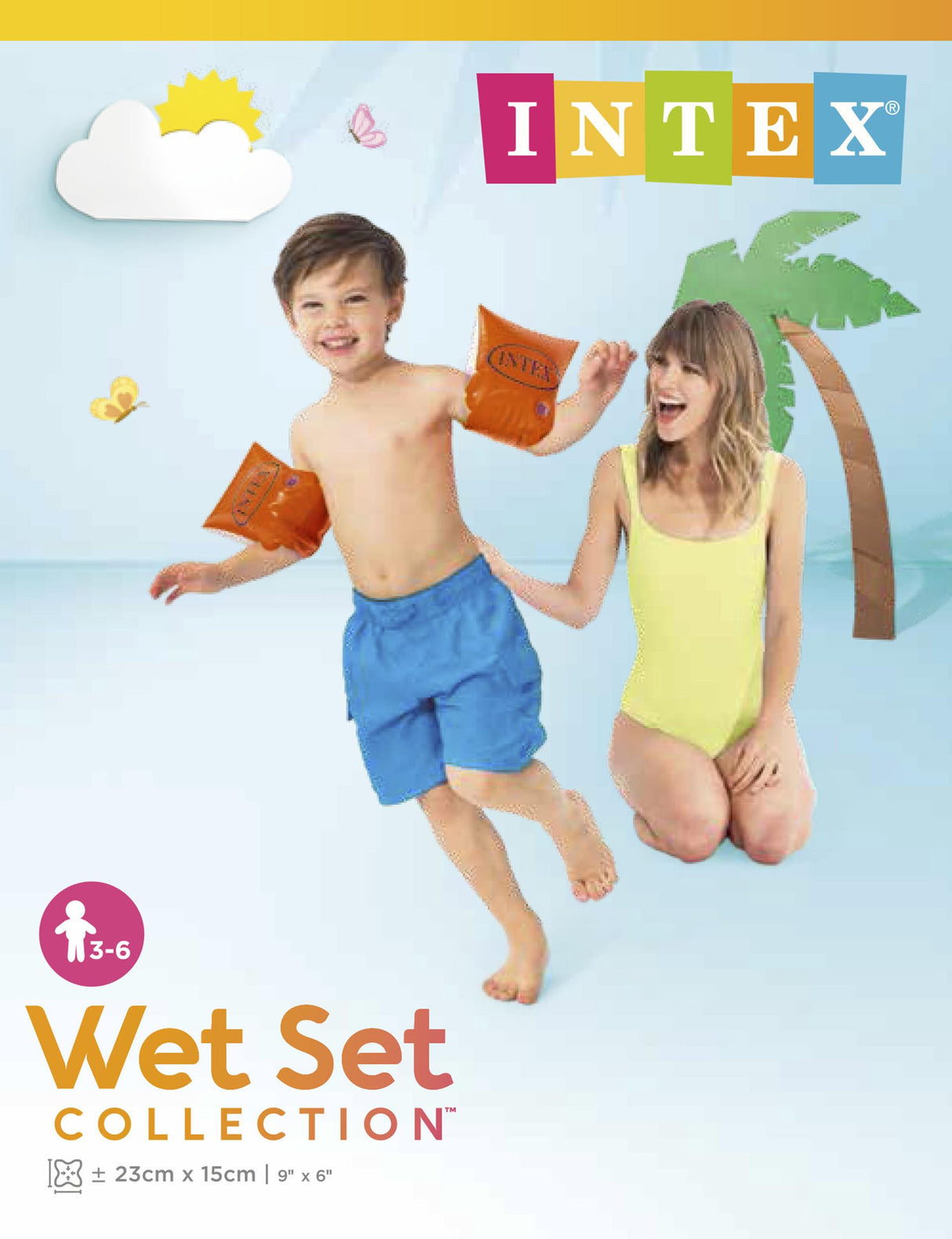 Intex svømmearmbånd orange 23x15 cm str. s
