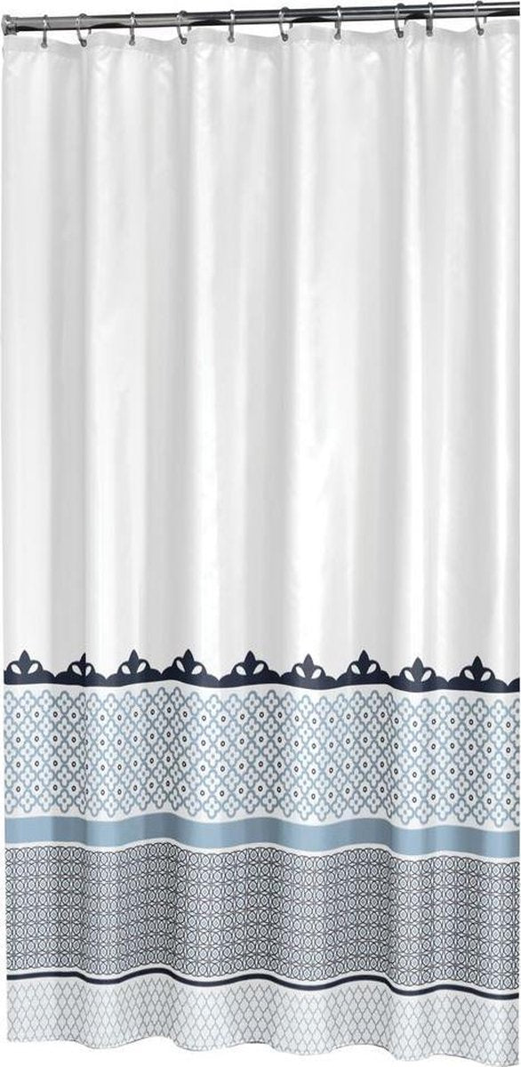Sælskind marrakech badeforhæng 180x200 cm - polyester - blå metallic
