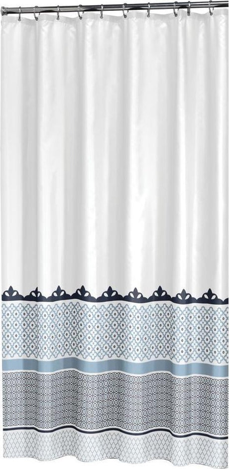 Sælskind marrakech badeforhæng 180x200 cm - polyester - blå metallic