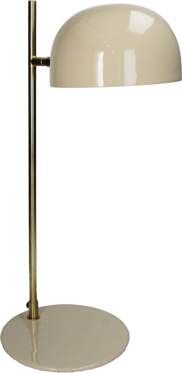 Hd collection tafellamp metaal beige 25x19x50cm
