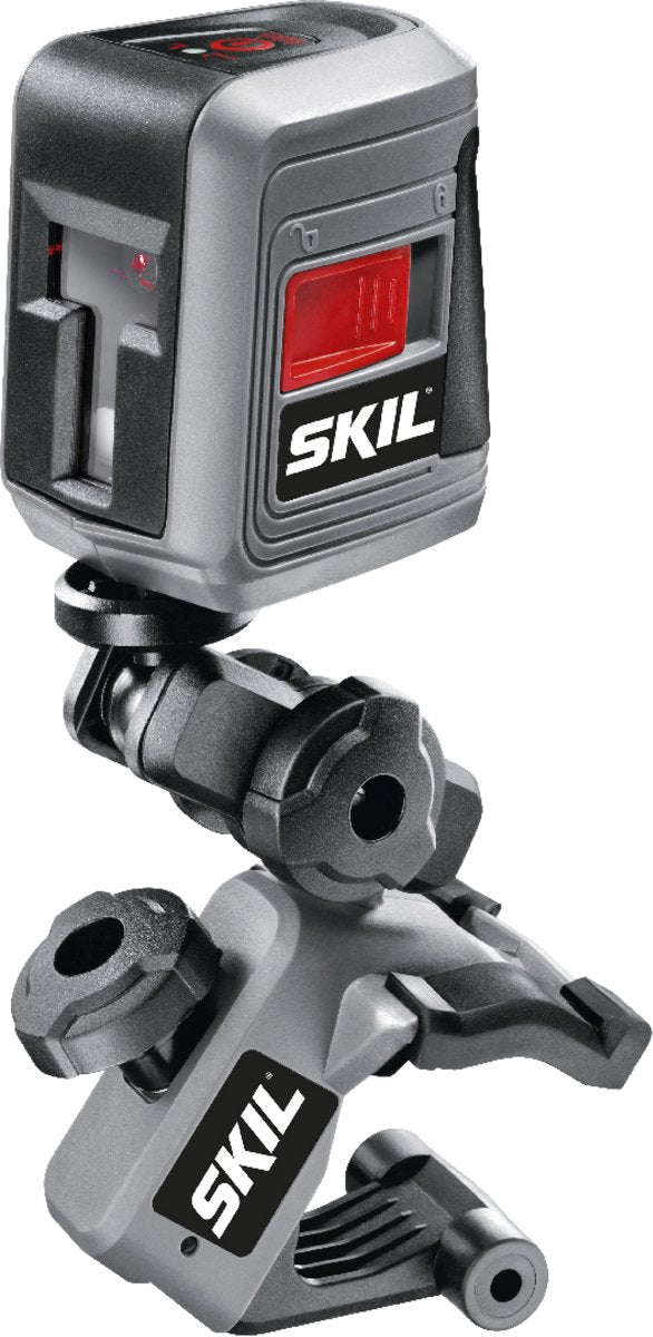Skil krydslinjelaser selvnivellerende - byggelaser - krydslinjelaser med klemme uden stativ - laservaterpas - linjelaser - 10 meter rækkevidde - vandret lodret linje - inklusive AA-batterier - 0511 AA