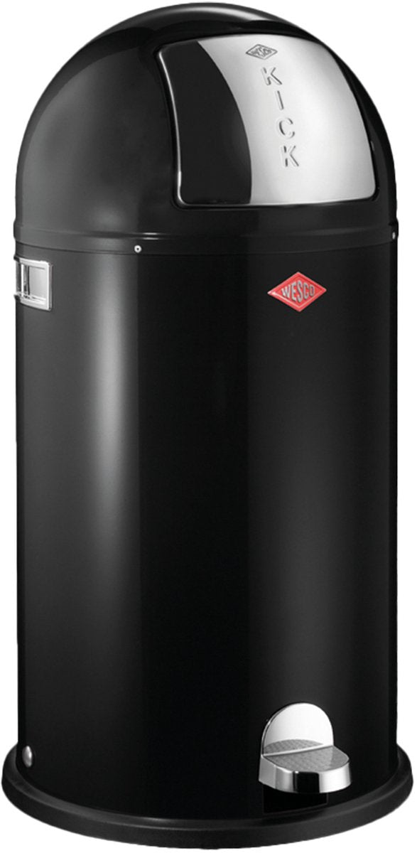 Wesco kickboy skraldespand | pedalspand | 40 liter | metal - sort | affaldsspand - lavet i tyskland